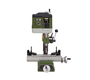 PROXXON 24114 Fresatrice di precisione da banco, modello FF 250/BL, Brushless con regolazione continua 400–6000 giri/min, display digitale, 230 V, testa orientabile 360°, tavola a croce