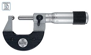 RUPAC 2557050 Micrometro centesimale per superfici convesse, Serie MicroMet PLUS, esecuzione piano/sfera - Campo di misura 25-50mm