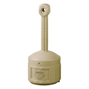 ECOSAFE 26800-B Posacenere professionale color Beige per zone fumatori aziendali, certificato norma FM 6050 (Factory mutual) - ADA