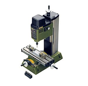 PROXXON 27110 Micro-fresatrice da banco modello MF 70 per lavori con frese estremamente piccole, per laboratori, ottici, modellisti, velocità asse portautensile da 5.000 a 20.000 /min