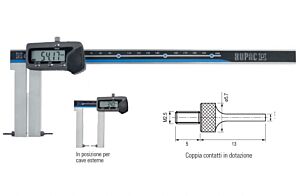 2996156 Calibro digitale in esecuzione speciale Serie Digitronic, per cave con contatti intercambiabili interni/esterni - filettatura M2,5