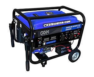 C.G.M Gruppi elettrogeni 3000SE Generatore di corrente portatile a benzina 2.8kW, monofase 230V, con avviamento elettrico e regolazione di tensione AVR