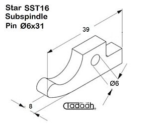 302-32-070/090 Nasello per tornio CNC STAR modello serie SST 16 - Contromandrino