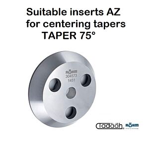 Suitable inserts Röhm AZ for MZK revolving centering tapers - taper 75°