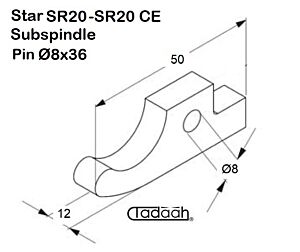 322-32-070/090 Chuck lever suitable for STAR model SR 20 Subspindle - SR 20 CE