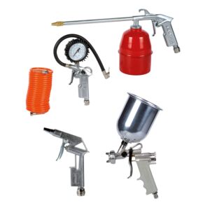 ASTURO 3450202 Compressor kit Model Pro 2: paint spray gun, inflating-washing-blowing guns and nylon spiral