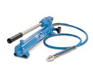 OMCN 350/A Pompa idraulica manuale completa di tubo flessibile in gomma e attacco rapido, volume olio per pompata 2.26 cm³