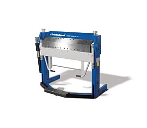 METALLKRAFT 3772102 Manuelle Schwenkbiegemaschine mit Werkstückklemmung mittels Fußpedal für das Biegen von Blechen, Arbeitsbreite 1020mm, Blechstärke 2mm, Modell FSBM 1020-20 S2