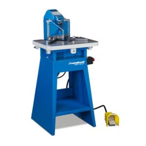 METALLKRAFT 3832150 Pneumatische Ausklinkmaschine für Bleche , Bedienung über Fußpedal, Abmessungen Arbeitstisch 600x460mm