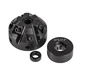 METALLKRAFT 3991113 Testa a fresare e guida per testa porta inserti 37.5° per smussatrice modello KE 10-2