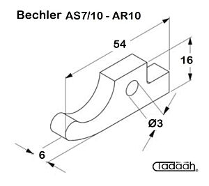 Nasello per tornio Monomandrino 3,1mm BECHLER - AS 7-10, AR 10