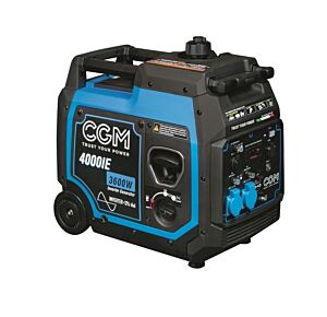 CGM Gruppi Elettrogeni srl 4000IE Generatore di corrente super power inverter SILENZIATO con carello e telecomando a benzina 3,6kW, monofase 230V, con avviamento a strappo e regolazione di tensione AVR