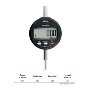 RUPAC 4336010 Hochwertige digitale Zentesimal-Messuhr, Serie Mahr, Messbereich 12,5mm, Genauigkeit 0,02mm, IP52