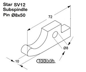 452-32-100/120 Nasello per tornio CNC  STAR modello serie SV 12 - Contromandrino