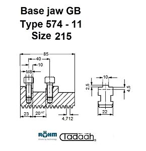 463549 Set di griffe con denti dritti temprati per autocentrante Röhm DURO-A RC-215
