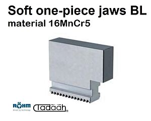 Set di 3 griffe morbide, con denti e guida temprata per autocentrante Röhm DURO-A RC