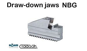 Draw-down jaws, for interchangeable clamping inserts straight toothing for Röhm DURO-A RC power chuck