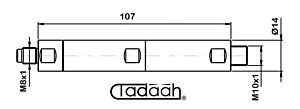 517.014B Rotierende für Lader CUCCHI Durchmesser 14 Gewinde rechts, M8x1 - M10x1