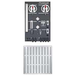 HOLZKRAFT 5198101 Sistema di bloccaggio e montaggio per tavoli da lavoro con piastra