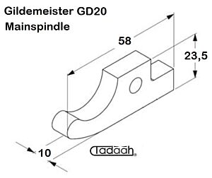 55.10.227 Nasello per tornio CNC Gildemeister - DMG Mori GD20 Mainspindle