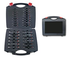 575-001Q Serie 16 tamponi lisci Passa/Non Passa - Precisione H7 - Nuova produzione di alta qualità - Cofanetto in alluminio
