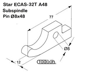 580-84-070-080 Nasello per tornio CNC STAR modello serie ECAS-32T - Contromandrino