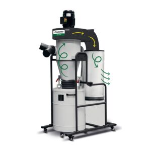 HOLZSTAR 5924134 Depolveratore centrifugo 230V, modello ZAA 1351, con sistema di separazione in due stadi e pulizia manuale del filtro