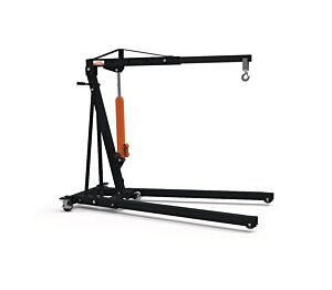 UNICRAFT 6201422 Gru pieghevole da officina con pompa idraulica, portata 0.5 -2 tonnellate, sollevamento max. 2445 mm