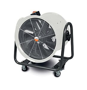 UNICRAFT 6260050 - Mobiler/portabler Ventilator mit 2 Bock- und 2 Lenkrollen mit Bremspedal, max. Luftleistung 9000 m³/h, Modell MV 50