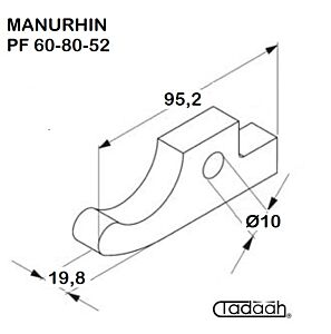 6298 Nasello per tornio MANURHIN - PF 60-80-52