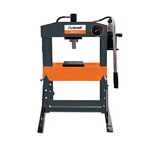 UNICRAFT 6300015 Pressa idraulica regolabile in 3 posizioni con pompa idraulica manuale e cilindro laterale scorrevole, forza di compressione 15t, modello WPP 15 TE