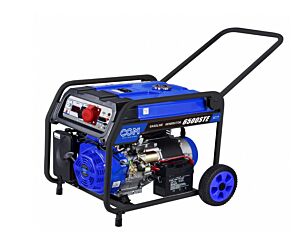 6500STE C.G.M Gruppi Elettrogeni - Generatore di corrente a benzina 5.2kW con carrellino e serbatoio maggiorato, 400V, avviamento elettrico e regolazione di tensione AVR