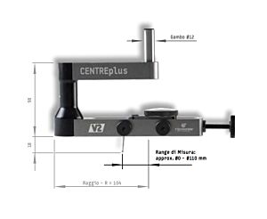 653.401 Centratore coassiale modello CENTREplus V2 TSCHORN GMBH per centraggio di fori e perni - Range misura diametro 0-Ø110mm