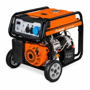 UNICRAFT 6706060 Generatore di corrente sincrono portatile a benzina 5.5 kW, modello PG-E 60 SEA, monofase 230V, con avviamento manuale o elettrico
