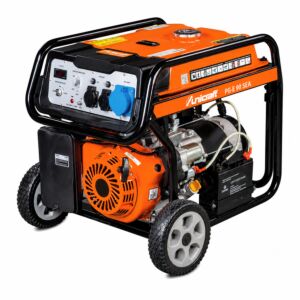 UNICRAFT 6706090 Generatore di corrente sincrono portatile a benzina 8 kW, modello PG-E 90 SEA, monofase 230V, con avviamento manuale o elettrico