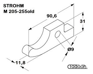 680 733 Nasello per apertura e chiusura pinza per Strohm M205-255 (tipo vecchio)