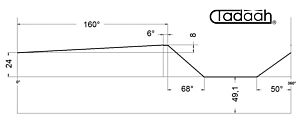 70AR32/25 Camma standard radiale posizione1-2-3-4-5-6 per SCHUTTE SF26, SFH130, h=8x160 Gradi