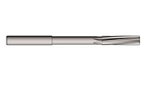 720-04.26-X UTENSILERIA OSSOLANA Alesatore in metallo duro elica sinistra 6° forma B a macchina con diametro centesimale personalizzato da Dia. 4.26mm a 4.75mm, codolo cilindrico, rivestito Latuma