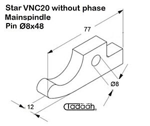 750-32-060/080 Nasello per tornio CNC STAR modello serie VNC 20 - Senza fase