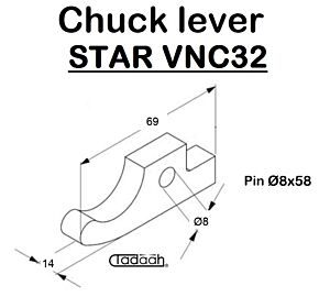 780-32-060/080 Nasello per tornio CNC STAR modello serie VNC32
