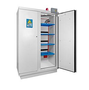 ECOSAFE 795+LIX4 Armadio ignifugo di sicurezza preallestito per lo Stoccaggio di Batterie agli Ioni di Litio, resistenza al fuoco interno fino a 180 Minuti ed esterno fino a 105 Minuti, conforme norme EN 14470-1 e EN 1363-1
