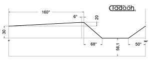 80AR50/40 Camma standard radiale pos. 1-2-3-4-5-6-7-8 per Schütte SF42, SF51, SFH160, h=20x160°