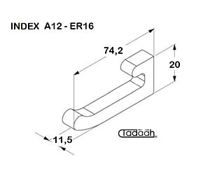 A33280 Nasello per tornio INDEX -A 12, ER 16
