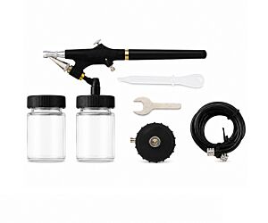 ASTURO 2010700 Kit A-138 airbrush with 2 lower 0.74 fl. oz. cups, 1.59 ft flexible hose, adaptor and dropper