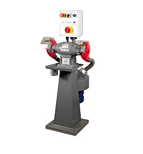AT04S TOMMASI & BONETTI Smerigliatrice su colonna con aspiratore e centralina bassa tensione 24V - Potenza 1.0 HP - giri 2800 rpm, dimensioni mole 200x25x20mm