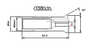 B227 Boccola in metallo duro Ø15mm per tornio a fantina mobile CNC-Citizen, Gildemeister, Hanwha, Maier, Manurhin, Nexturn, Star, Tornos, Traub, Tsugami