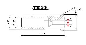 B227 Boccola in metallo duro Es.11 per tornio a fantina mobile CNC, Citizen, Gildemeister, Hanwha, Maier, Manurhin, Nexturn, Star, Tornos, Traub, Tsugami