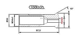 B227 Boccola in metallo duro Es.20 per tornio a fantina mobile CNC, Citizen, Gildemeister, Hanwha, Maier, Manurhin, Nexturn, Star, Tornos, Traub, Tsugami