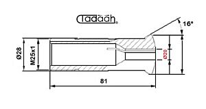 B261 Boccola in metallo duro Ø20mm per tornio a fantina mobile CNC Citizen, Hanwha, Maier, Nexturn, Star, Traub