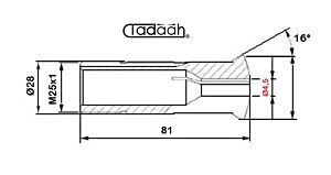 B261 Boccola in metallo duro Ø4.5mm per tornio a fantina mobile CNC Citizen, Hanwha, Maier, Nexturn, Star, Traub